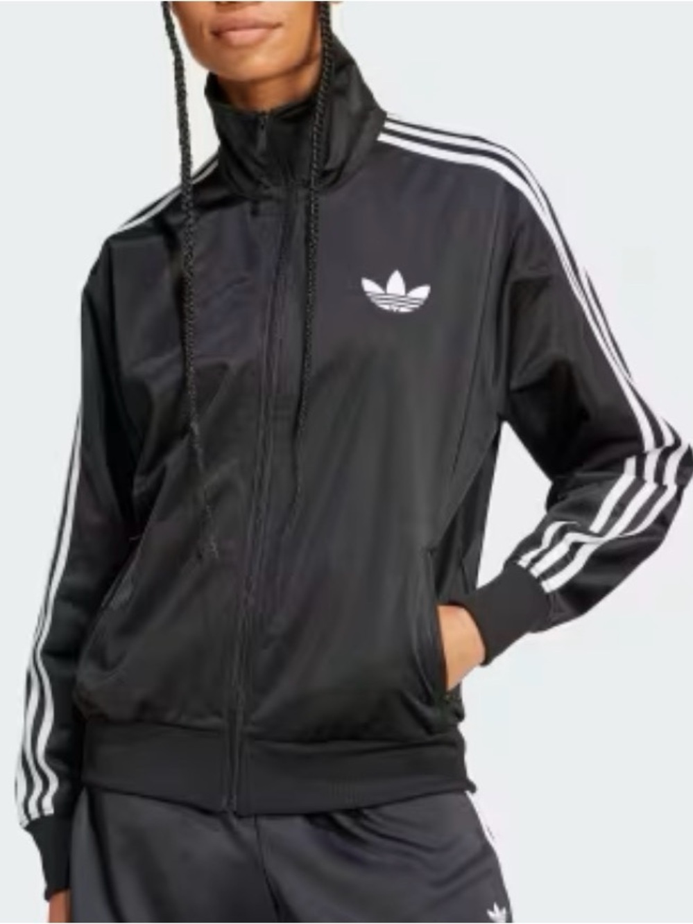 adidas Originals Black Track Bomber Jacket with White Stripes NWT